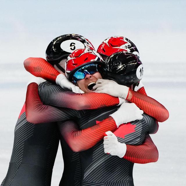 Canadá vence revezamento 5.000m masculino de patina??o de velocidade em pista curta em Beijing 2022