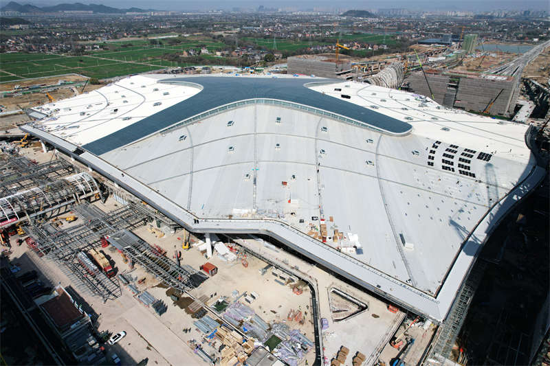 Constru??o da Esta??o Ferroviária Oeste de Hangzhou está em andamento