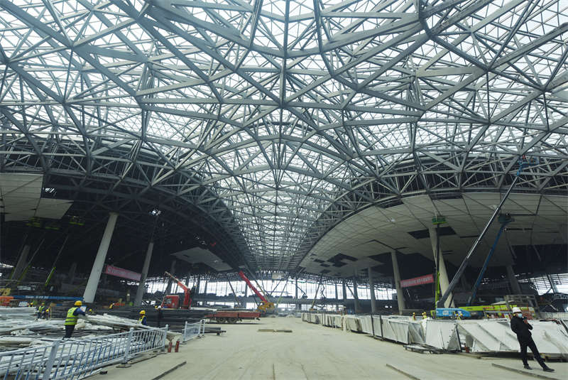 Constru??o da Esta??o Ferroviária Oeste de Hangzhou está em andamento