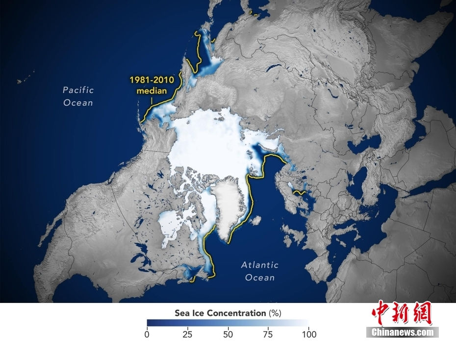 Gelo marinho ártico atinge pico anual de 14,88 milh?es de quil?metros quadrados