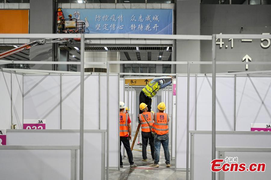 Hospital temporário está em constru??o em Guangzhou