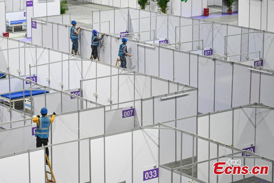 Hospital temporário está em constru??o em Guangzhou