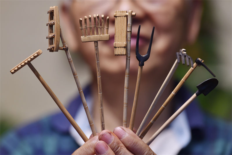 Artes?o de Nangjing cria miniaturas para representar cultura agrícola da China