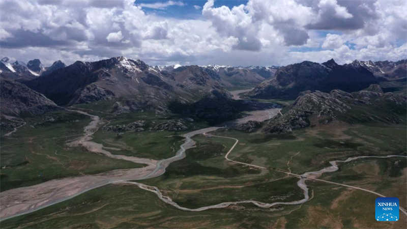China: panorama de Sanjiangyuan, Qinghai 
