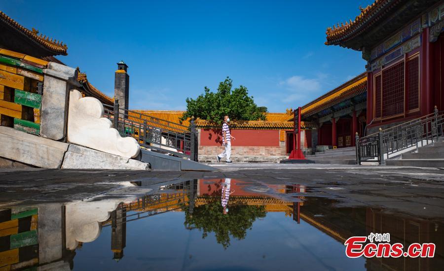 Reflexo do Museu do Palácio após chuva
