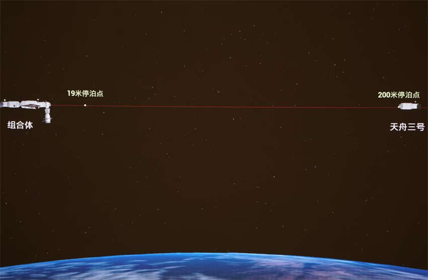 Aeronave de carga chinesa Tianzhou-3 separa-se do conjunto da esta??o espacial