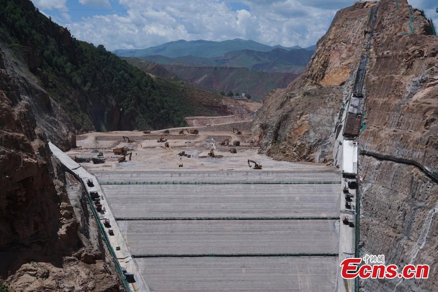 Usina Hidrelétrica de Maerdang em constru??o em Qinghai