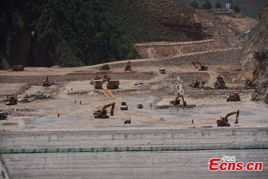 Usina Hidrelétrica de Maerdang em constru??o em Qinghai