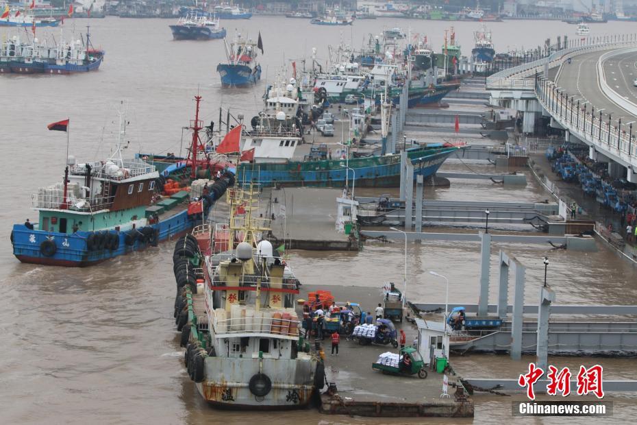 Zhejiang: barcos de pesca retornam ao porto por causa do tuf?o 