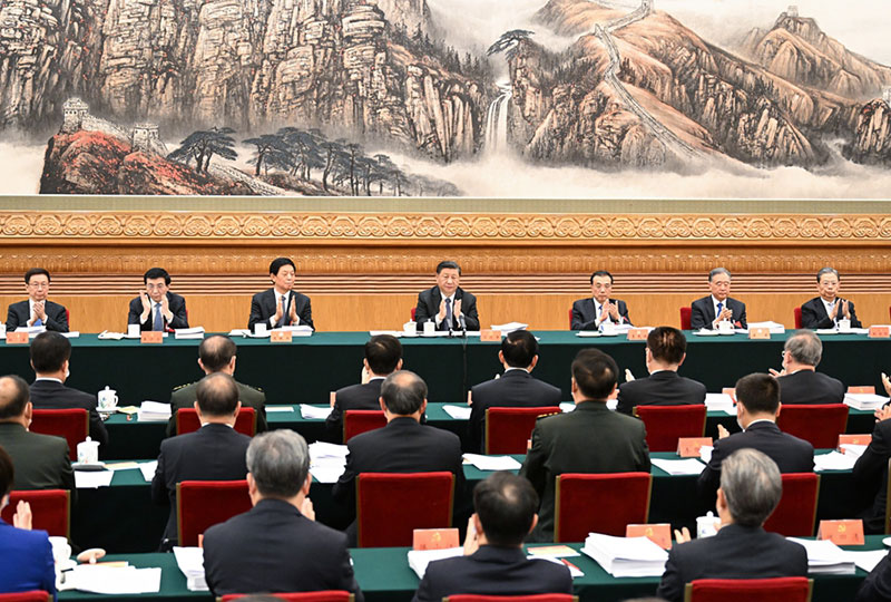 (Congresso do PCCh) Xi Jinping preside 2a reuni?o do presidium do 20o Congresso Nacional do PCCh