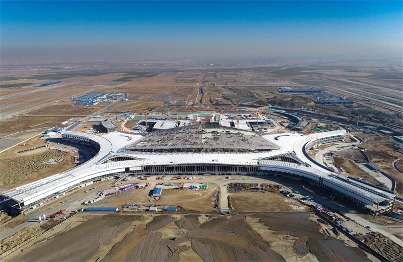 Mongólia Interior: constru??o do terminal do novo aeroporto de Hohhot é preliminarmente concluída