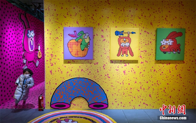 Beijing: exposi??o temática de coelhos é realizada no parque Shougang 