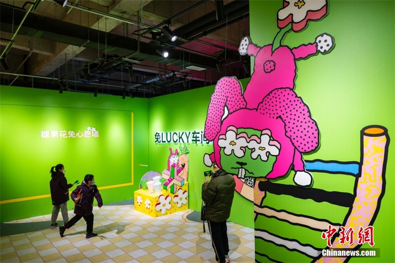 Beijing: exposi??o temática de coelhos é realizada no parque Shougang 