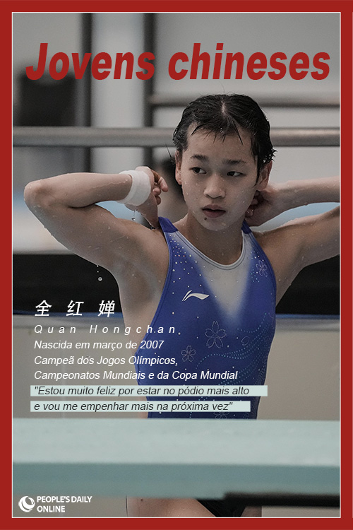 Jovens chineses no topo