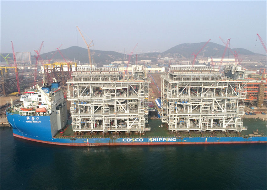 China: primeira constru??o integrada de fábrica modular de GNL do mundo é entregue oficialmente 