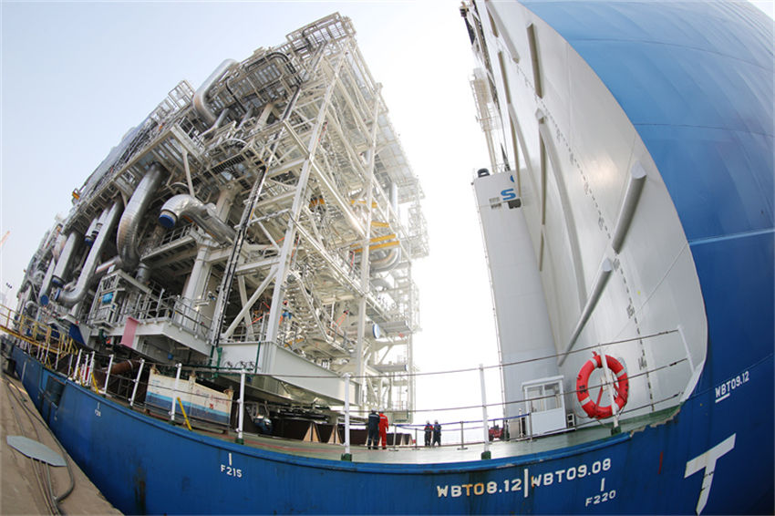 China: primeira constru??o integrada de fábrica modular de GNL do mundo é entregue oficialmente 