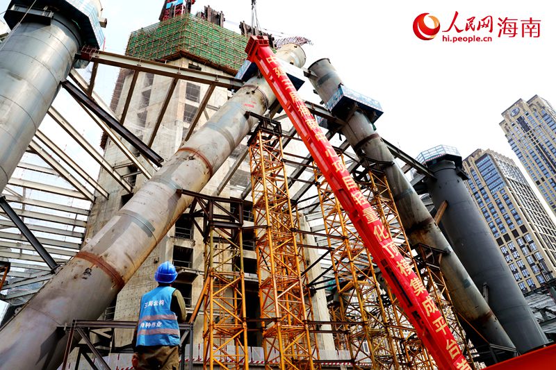 Plataforma inteligente de constru??o ajudará a erigir arranha-céuis em Hainan