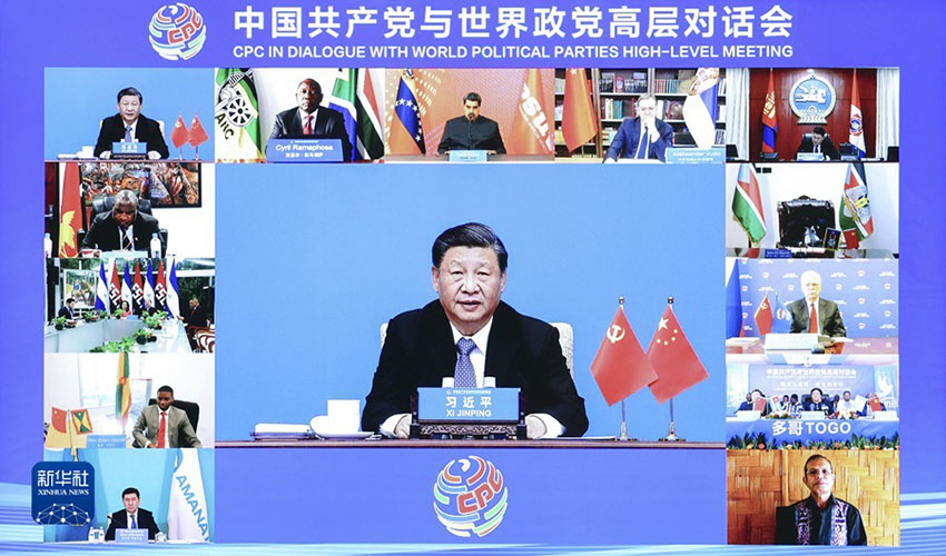 Xi Jinping participa do diálogo entre PCCh e partidos políticos mundiais e prop?e Iniciativa de Civiliza??o Global