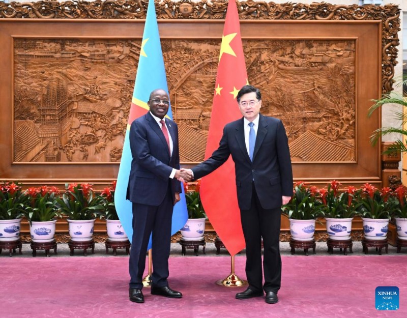 Chanceler chinês reúne-se com vice-primeiro-ministro da República Democrática do Congo