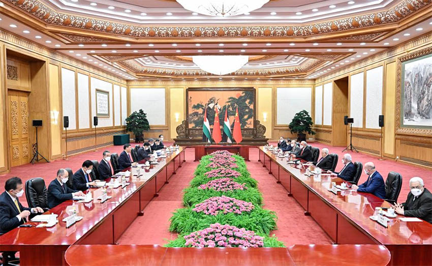 Presidentes chinês e palestino realizam conversa??es