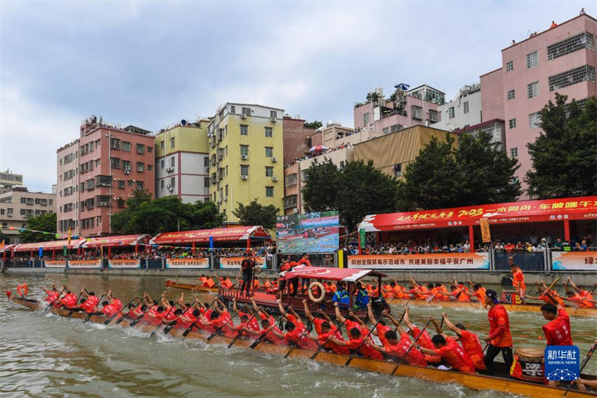 Competi??o de barco do drag?o é realizada em Guangzhou para receber festival