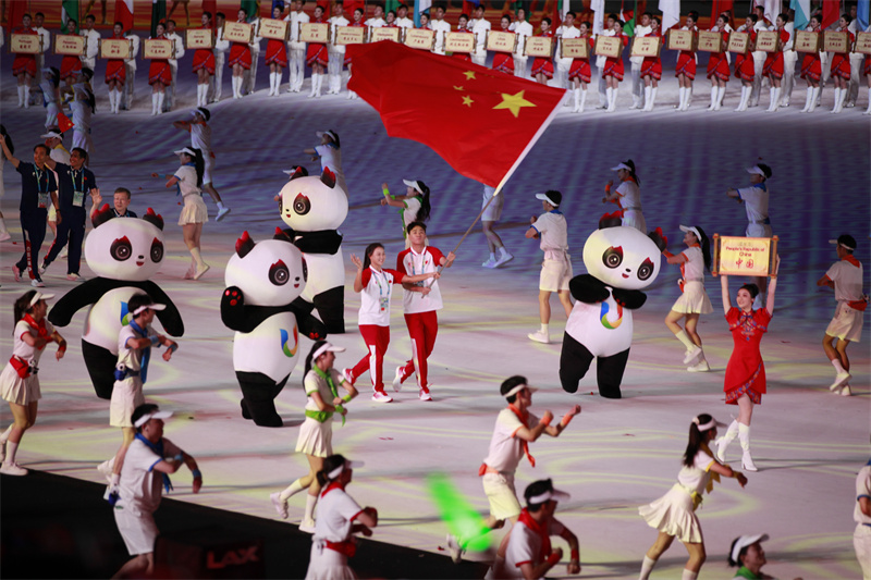 Cerim?nia inaugural da 31a Universíade de Ver?o realizada em Chengdu