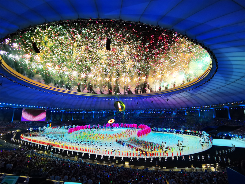 Cerim?nia inaugural da 31a Universíade de Ver?o realizada em Chengdu