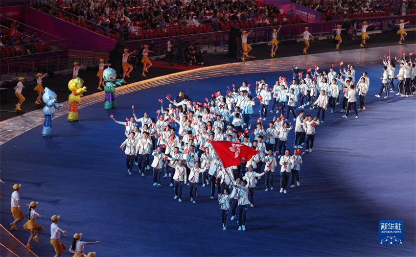 Come?a desfile de atletas na cerim?nia de abertura dos Jogos Asiáticos de Hangzhou