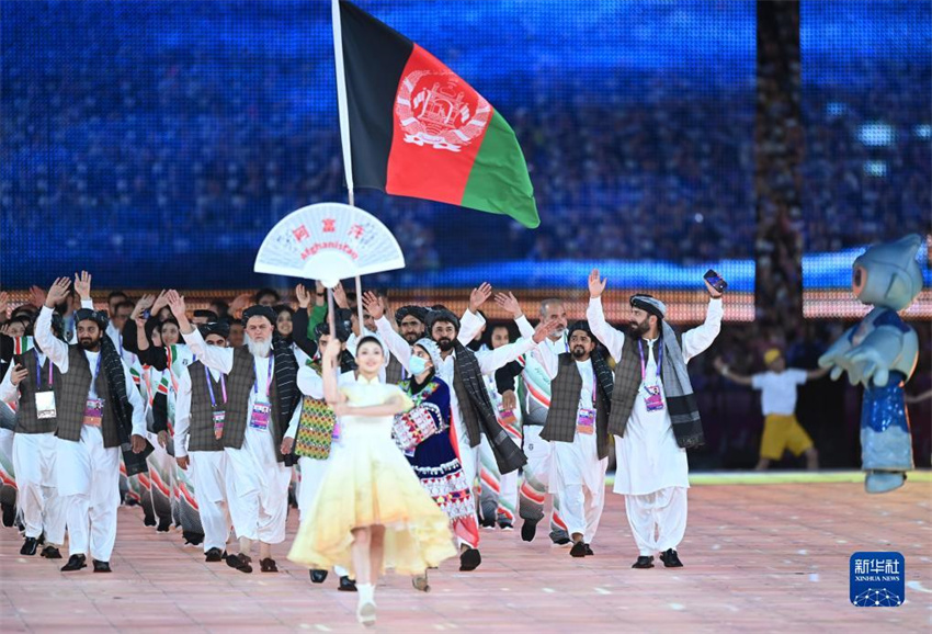 Come?a desfile de atletas na cerim?nia de abertura dos Jogos Asiáticos de Hangzhou