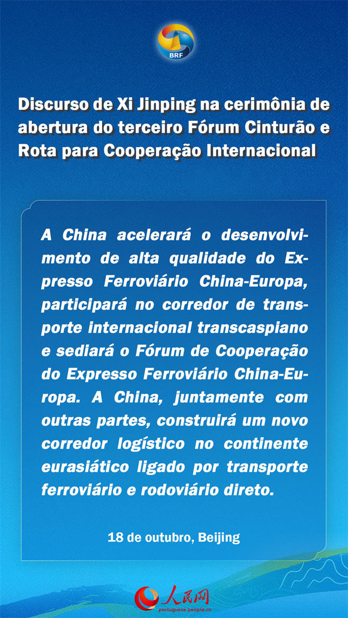 Destaques do presidente Xi Jinping na cerim?nia de abertura do terceiro Fórum Cintur?o e Rota para Coopera??o Internacional