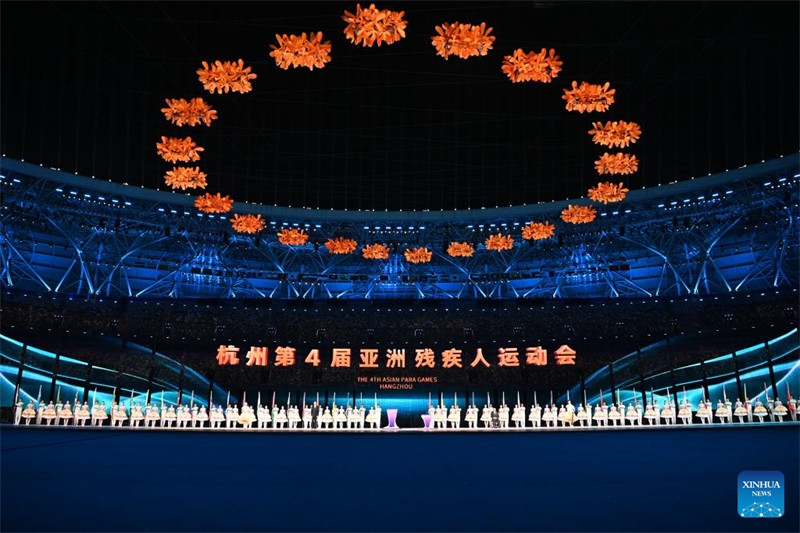 Cerim?nia de encerramento dos 4o Jogos Para-Asiáticos é realizada em Hangzhou, leste da China