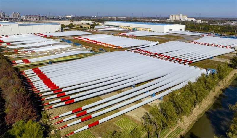 Laminas para turbinas eólicas fabricadas em Yancheng têm boas vendas no exterior