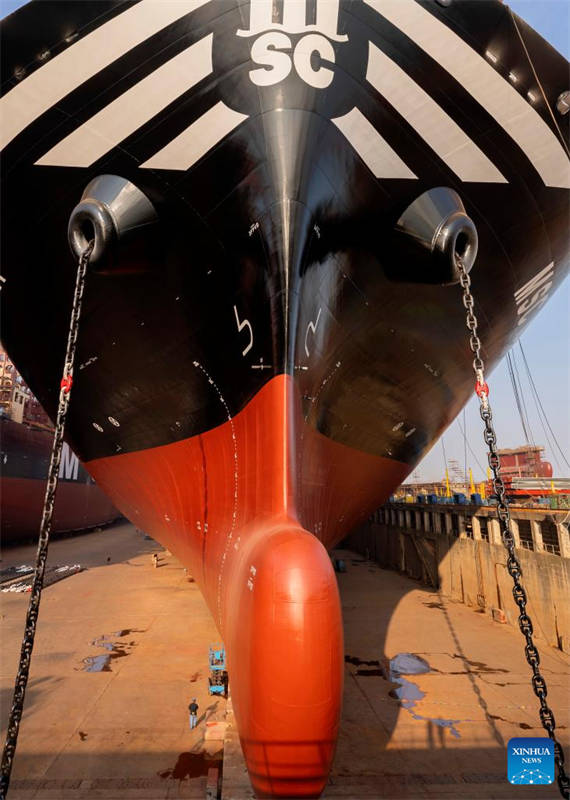 Empresa de constru??o naval em Jiangsu mantém lideran?a da China globalmente