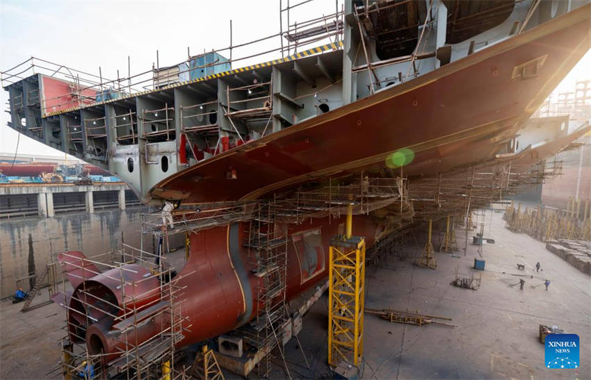 Empresa de constru??o naval em Jiangsu mantém lideran?a da China globalmente