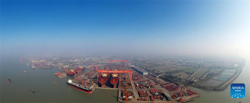Empresa de constru??o naval em Jiangsu mantém lideran?a da China globalmente
