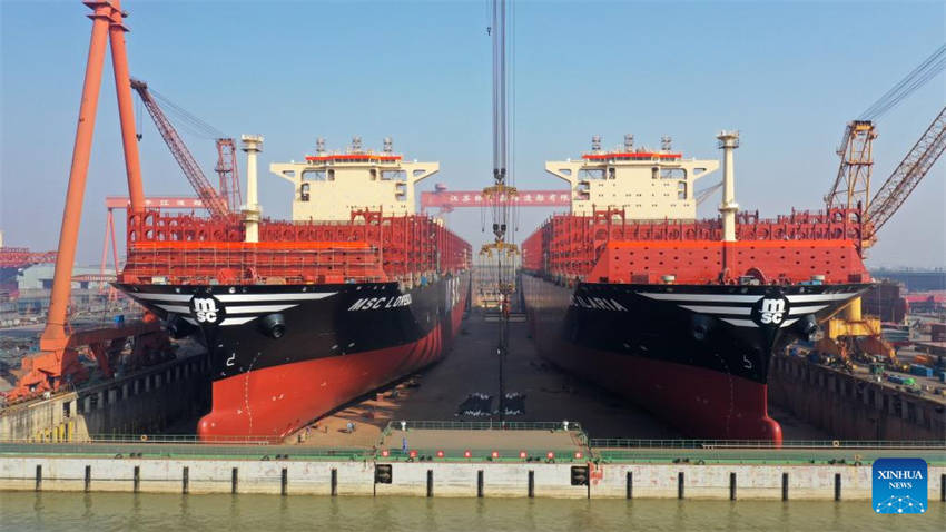 Empresa de constru??o naval em Jiangsu mantém lideran?a da China globalmente