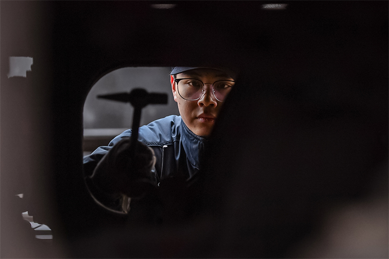 Oficina de manuten??o ferroviária de Jiang'an prepara período do Festival da Primavera