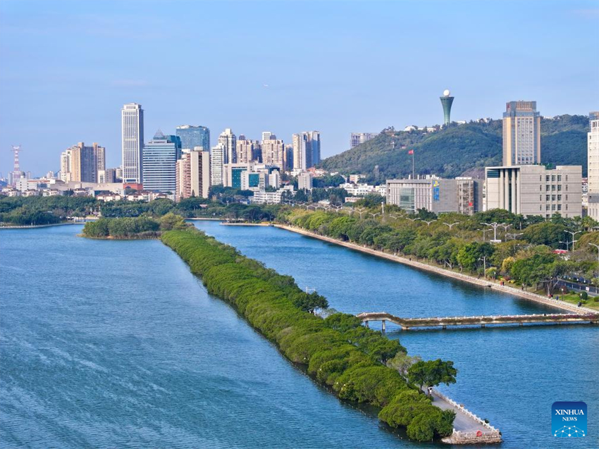 Lago Yundang em Xiamen atravessa processo de reabilita??o ecológica