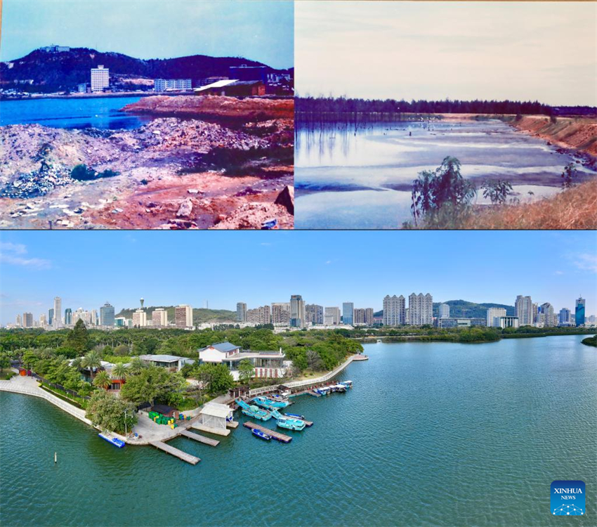Lago Yundang em Xiamen atravessa processo de reabilita??o ecológica