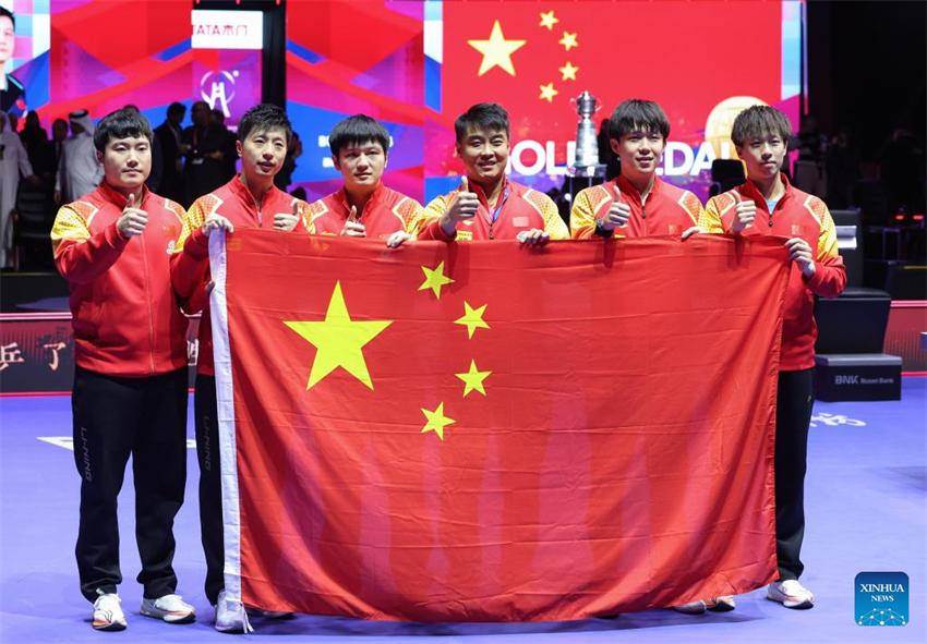 China conquista título de equipe masculina no Campeonato Mundial de Tênis de Mesa de 2024