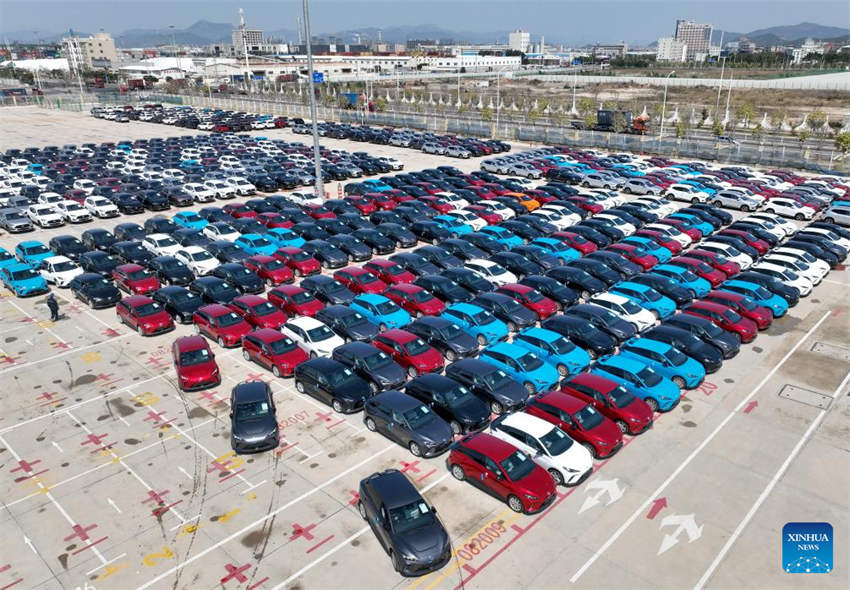 Fujian registra a maior carga única de veículos de exporta??o