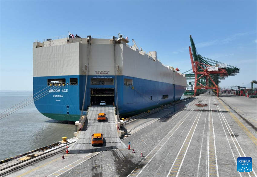 Fujian registra a maior carga única de veículos de exporta??o