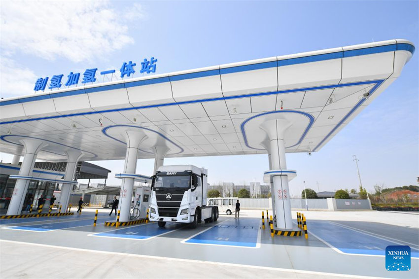 Constru??o da esta??o de produ??o e distribui??o de hidrogênio da Sany concluída em Changsha