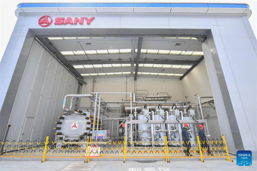 Constru??o da esta??o de produ??o e distribui??o de hidrogênio da Sany concluída em Changsha