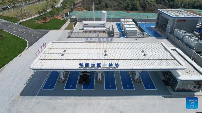 Constru??o da esta??o de produ??o e distribui??o de hidrogênio da Sany concluída em Changsha