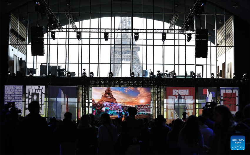 Cerim?nia é realizada para comemorar 100 dias de contagem regressiva para os Jogos Olímpicos de Paris 2024