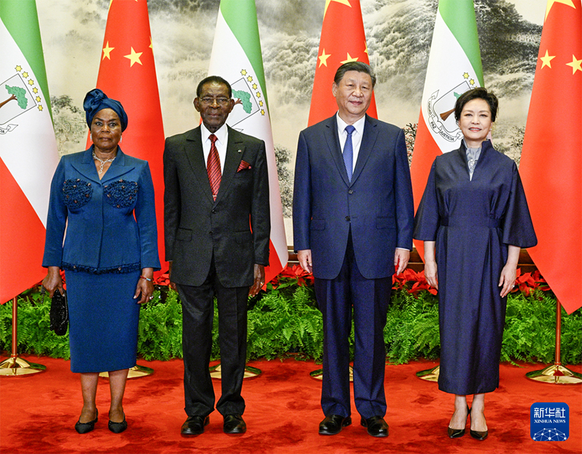Presidentes da China e da Guiné Equatorial conversam e elevam la?os
