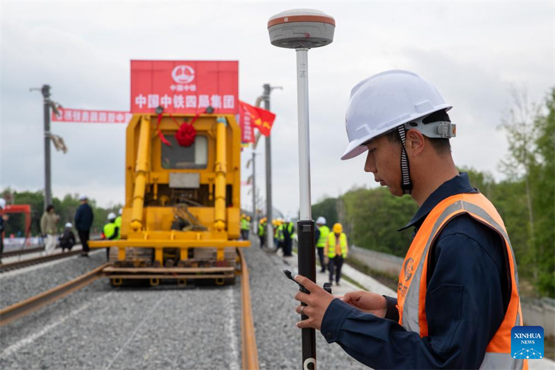 Constru??o da ferrovia de alta velocidade Harbin-Yichun prossegue no nordeste da China