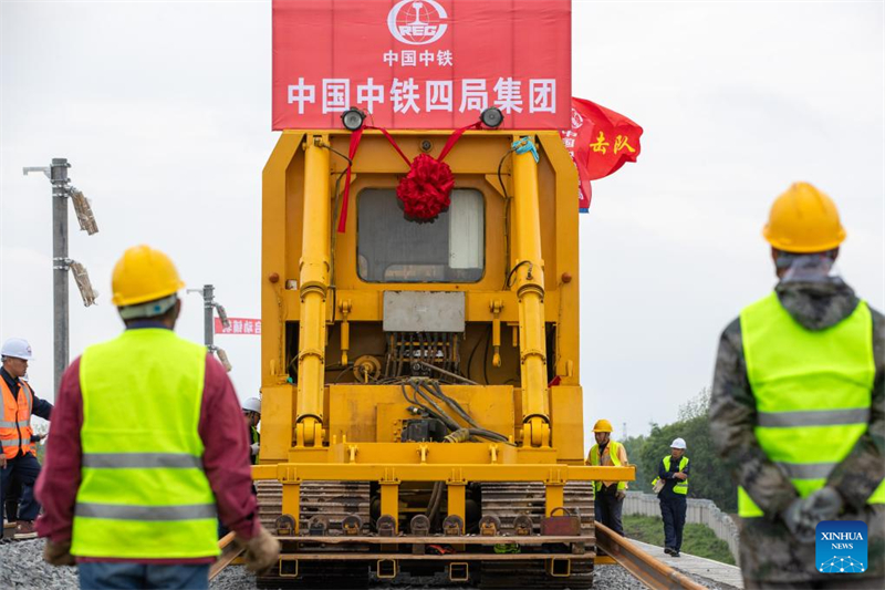 Constru??o da ferrovia de alta velocidade Harbin-Yichun prossegue no nordeste da China