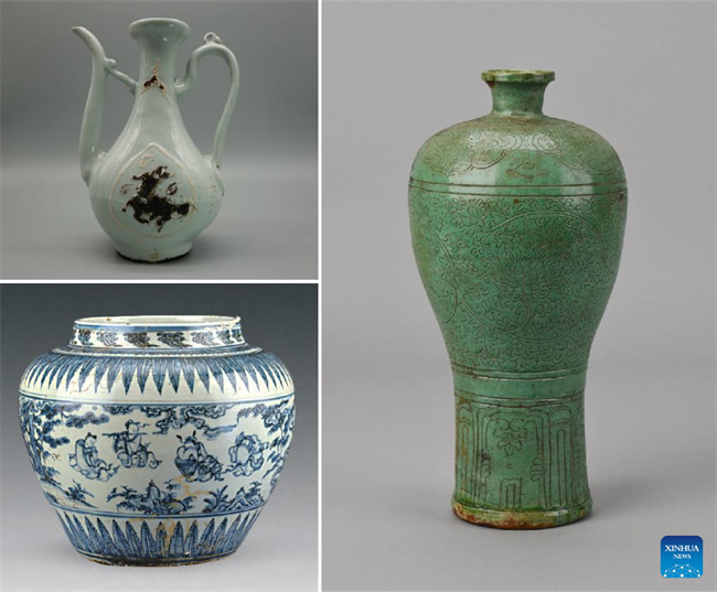 Mais de 900 pe?as de relíquias recuperadas de naufrágios no Mar do Sul da China